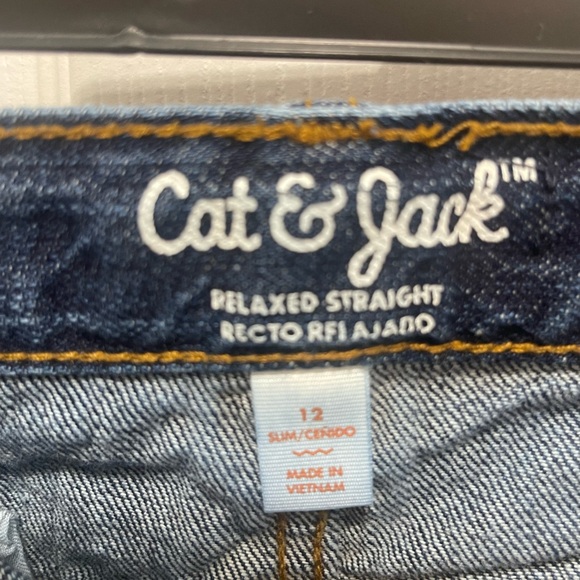Cat and Jack jeans size 12 relaxed straight - Picture 3 of 14